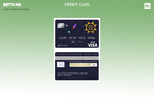 Модерен стил Шаблон за виза за банкарска картичка од Бангладеш Sonali